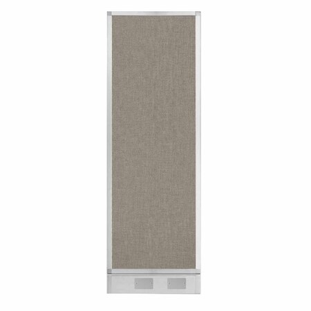 Versare Hush Panel Configurable Cubicle Partition 2' x 6' Warm Pebble Fabric W/ Cable Channel 1812560